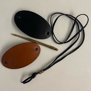 FOUNT leather hair pieces & necklace